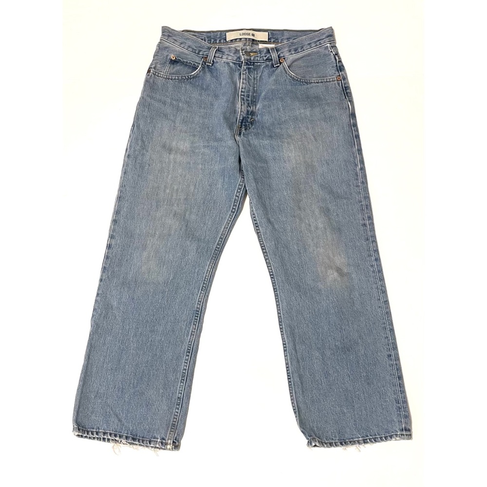 Vintage 90s GAP Loose Fit Wide Leg Cotton Denim Zip Fly Jeans Size 34 x 27